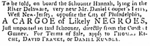 Pennsylvania Gazette; 8-06-1761; David Franks