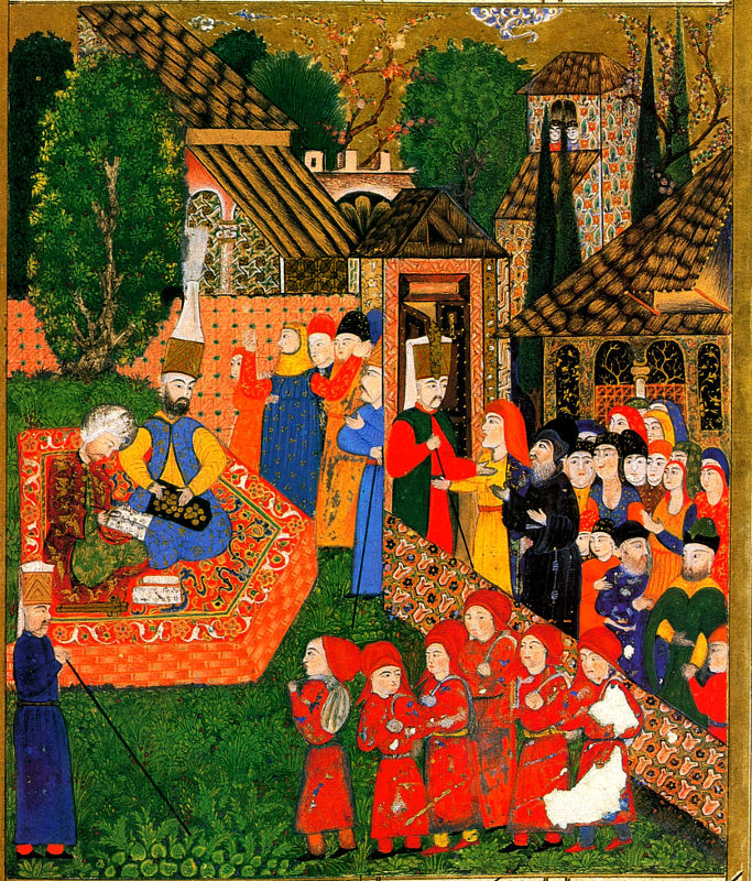 Devshirme - book illustration from Topkapı Palace Museum.