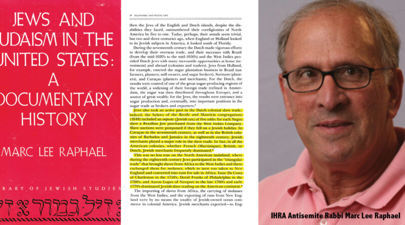 Rabbi Marc Lee Raphael on Jews & the Slave Trade